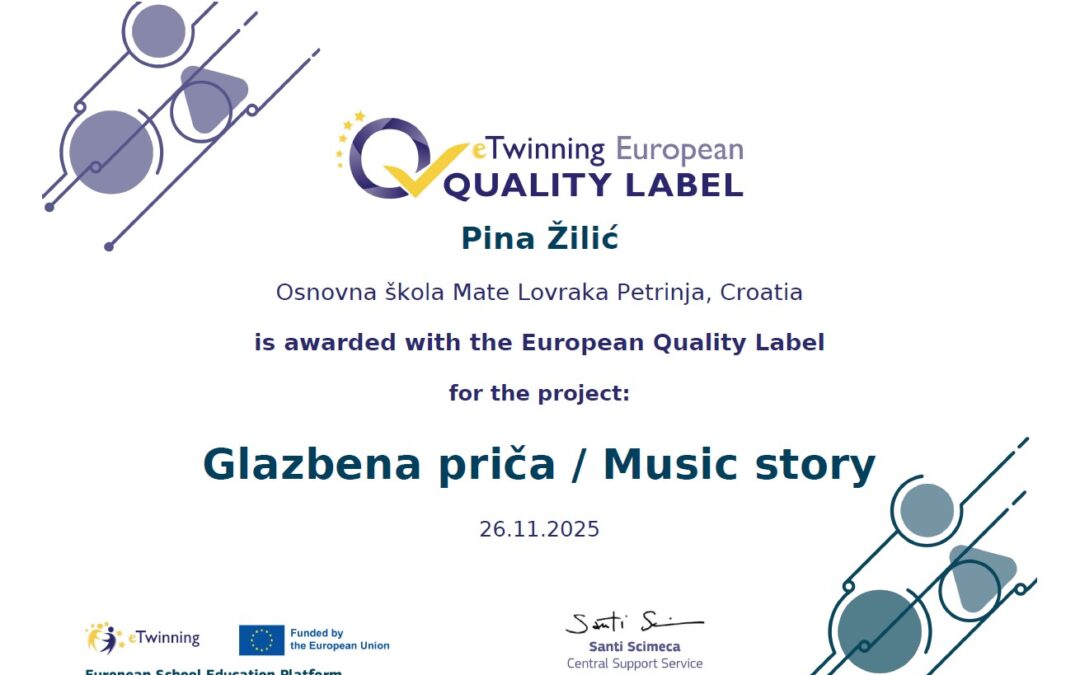 Europske oznake kvalitete za projekte Ujedinjeni glazbom i Glazbena priča